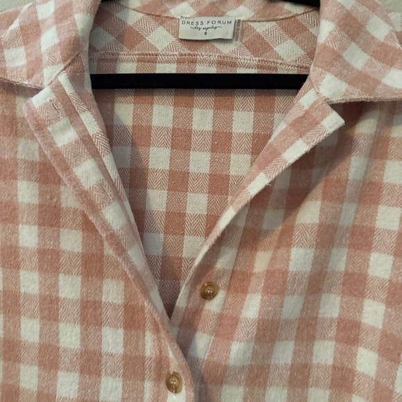 VICI Dress Forum Light Pink Plaid Button-Up Shirt - Picture 3 of 8